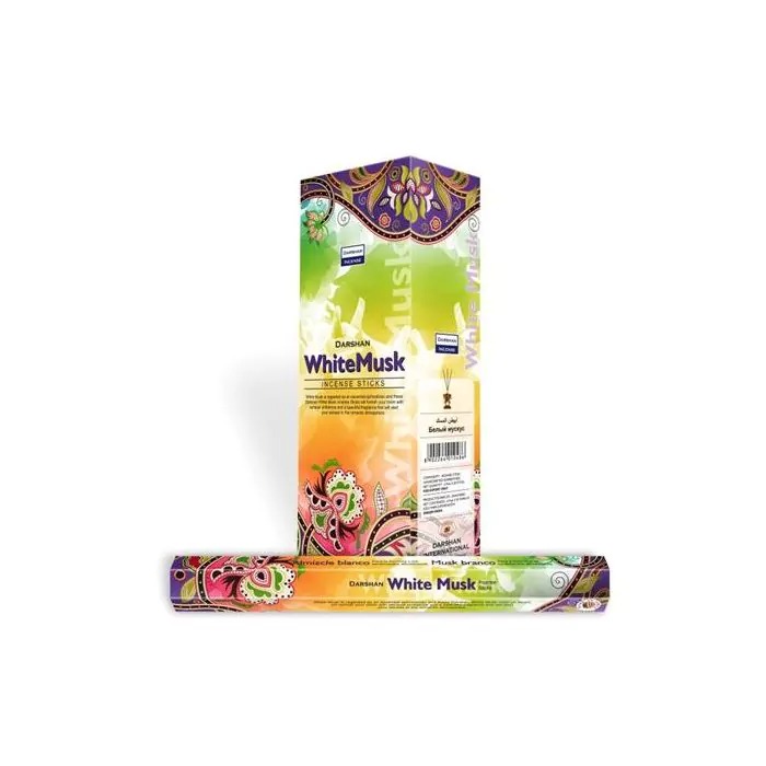 Darshan Wierook – Darshan White Musk – Slof (6 pakjes/120 stokjes)