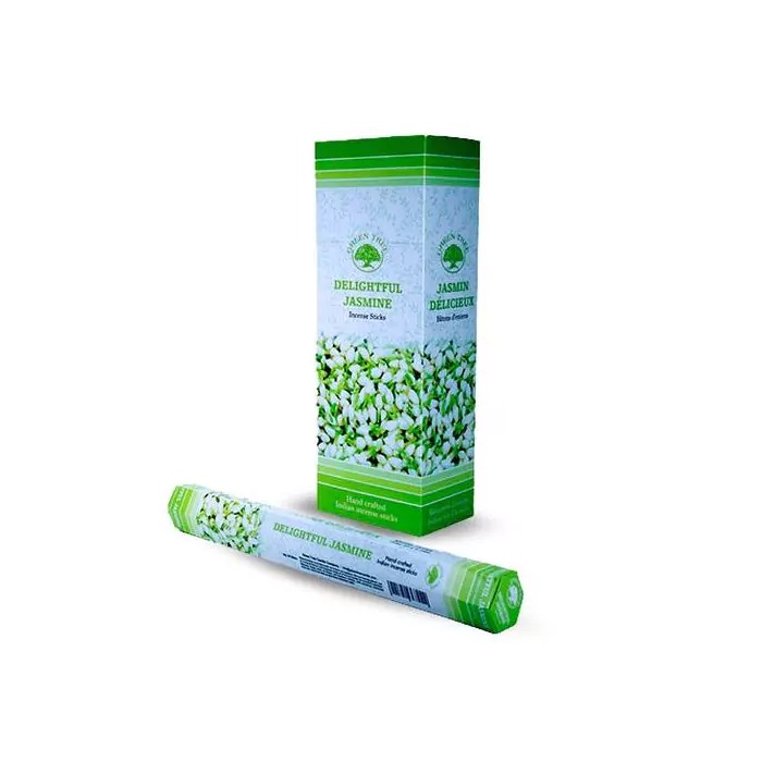 Green Tree Wierook - Delightful Jasmine - Slof (6 pakjes/120 stokjes)