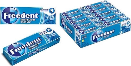 Freedent Givree Frozen Mint Blue - kauwgom 30 pakjes
