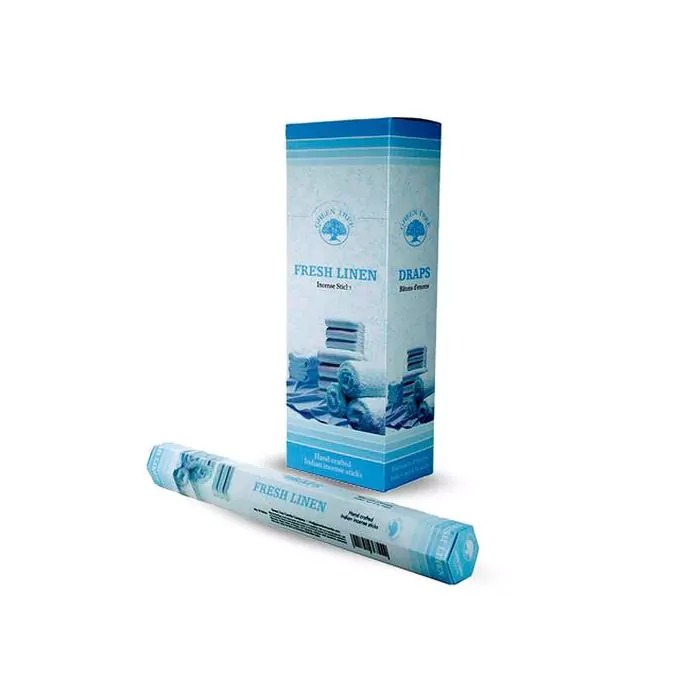 Green Tree Wierook - Fresh Linnen - Slof (6 pakjes/120 stokjes)