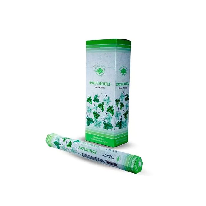 Green Tree Wierook - Patchouli - Slof (6 pakjes/120 stokjes)