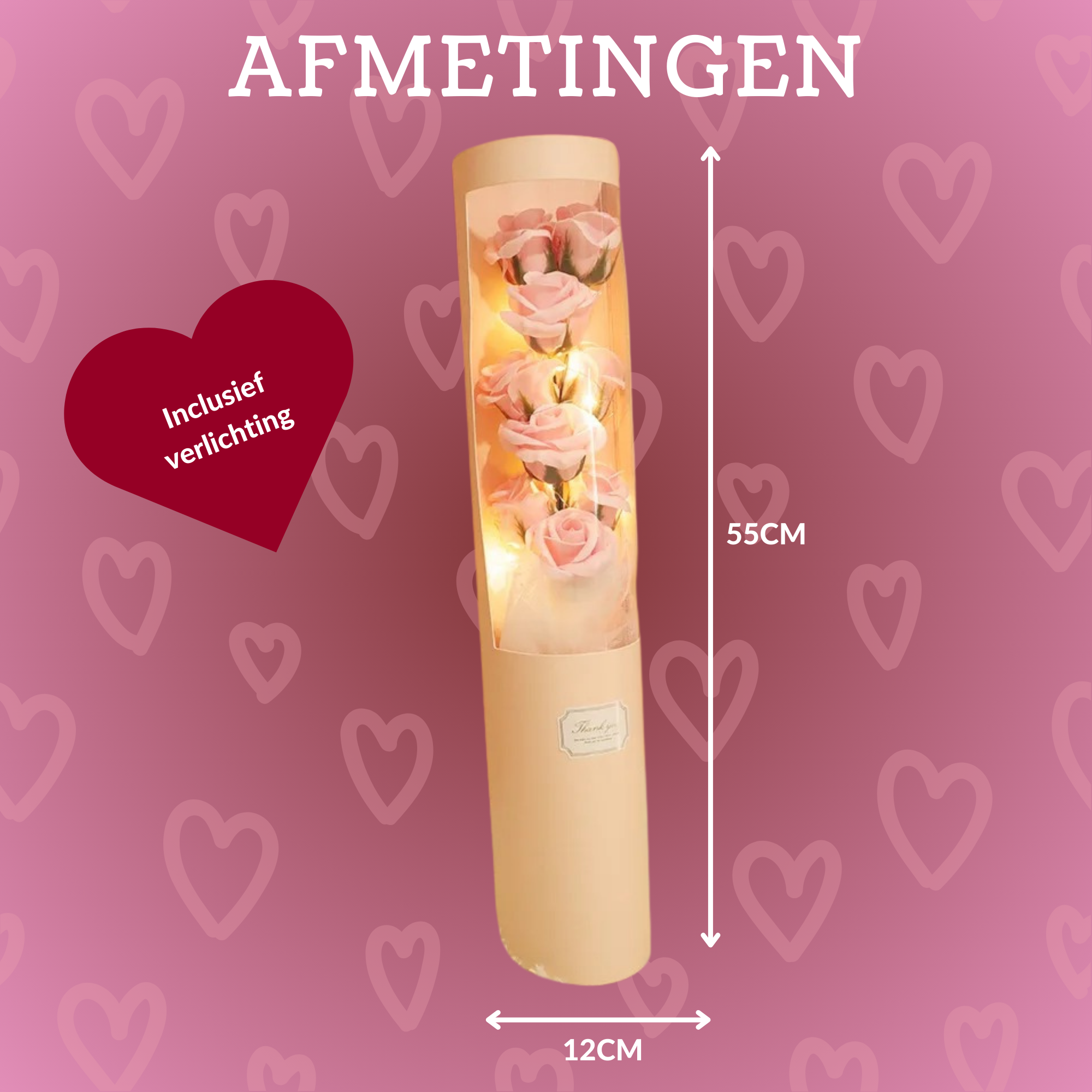 Flower box – Luxueus Rozenboeket in Geschenkdoos met LED Verlichting - Image 3