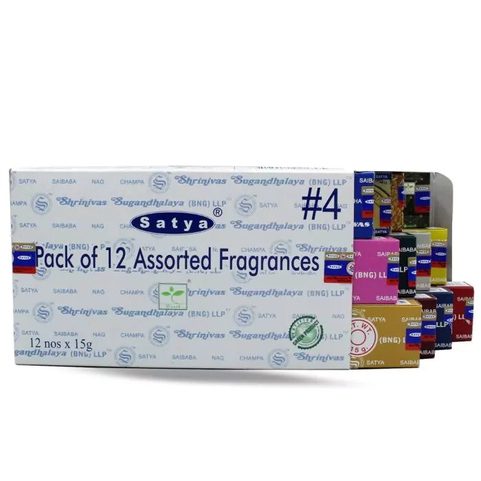 Satya Assortiment Pack 4 Wierook (12 boxes) 15 grams
