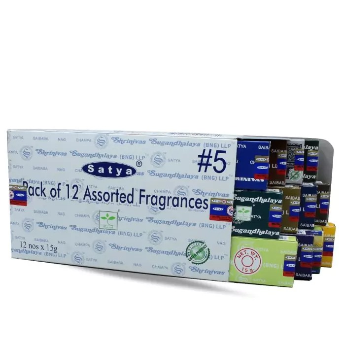 Satya Assortiment Pack 5 Wierook (12 boxes) 15 grams