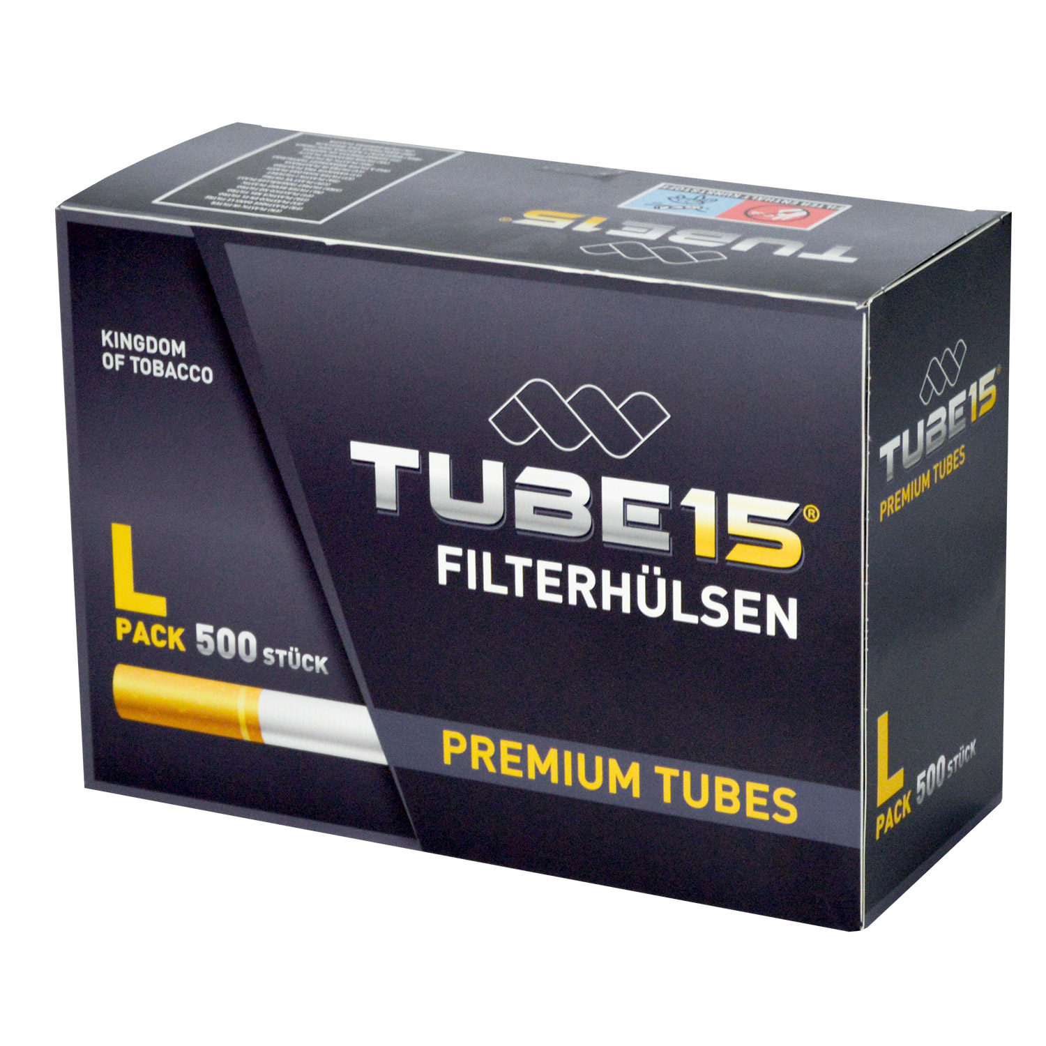 500er L Pack Tube15 Sigaretten-Hulzen