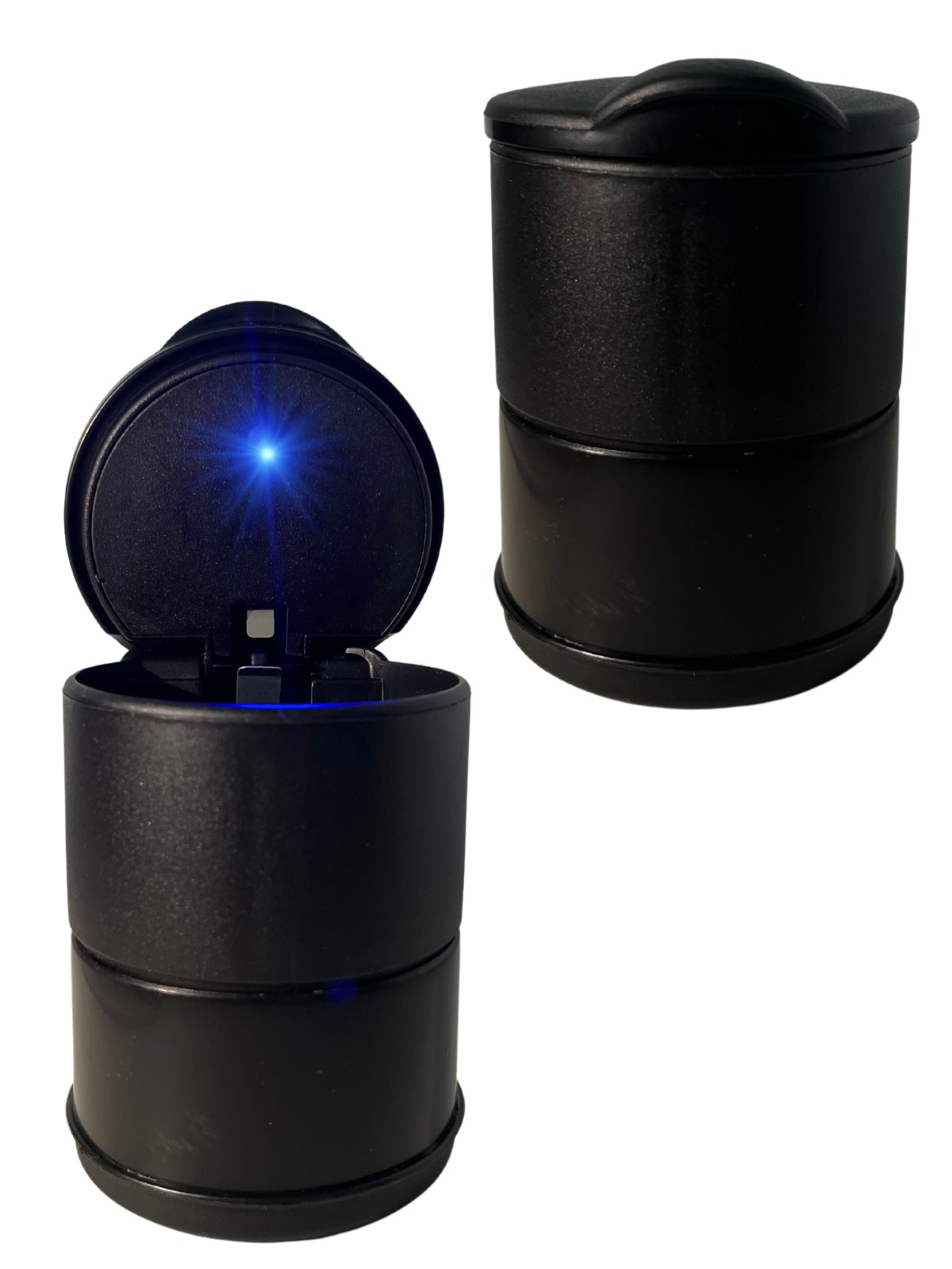 Auto Asbak met Led Light - voor Bekerhouder - Deksel - Buiten - Prullenbakje - Geurbestendig - Vlambestendig - Car Ashtray - Zwart