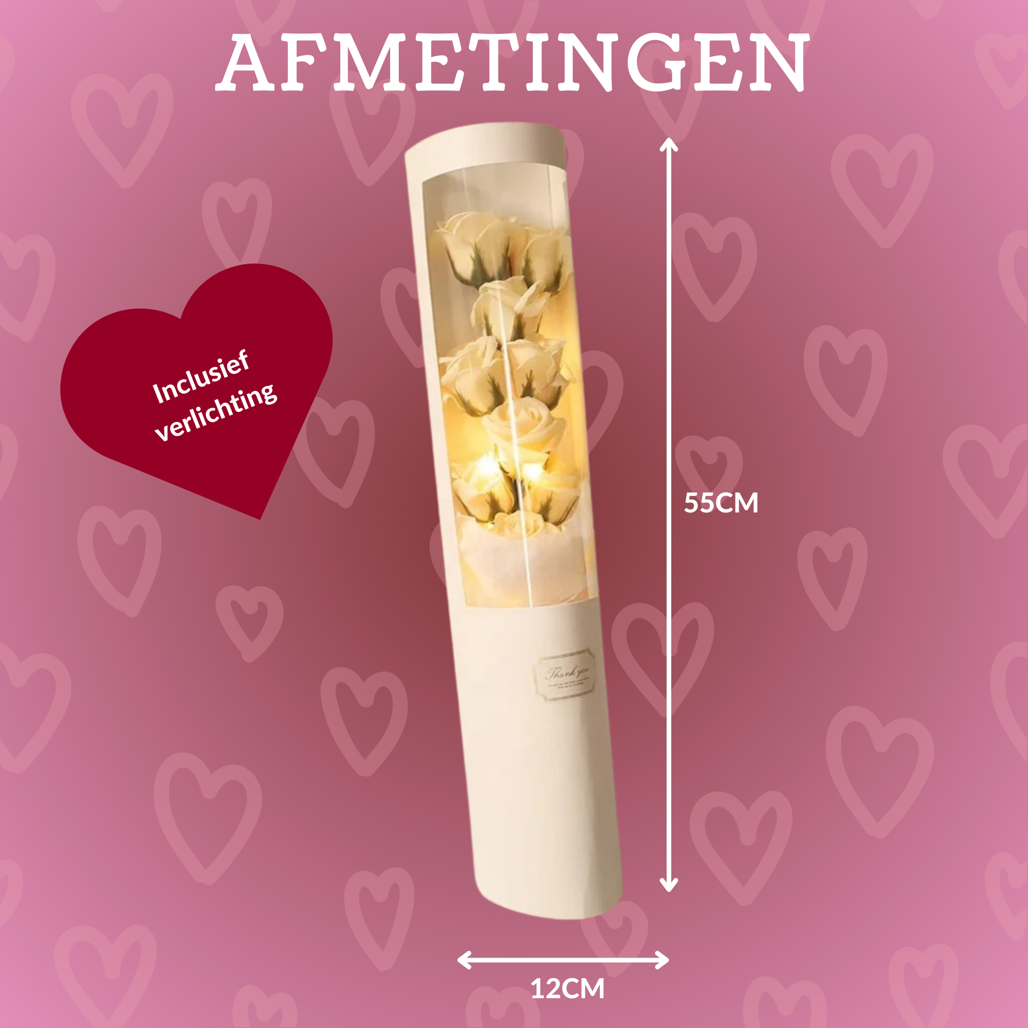 Flower box – Luxueus Rozenboeket in Geschenkdoos met LED Verlichting - Image 5