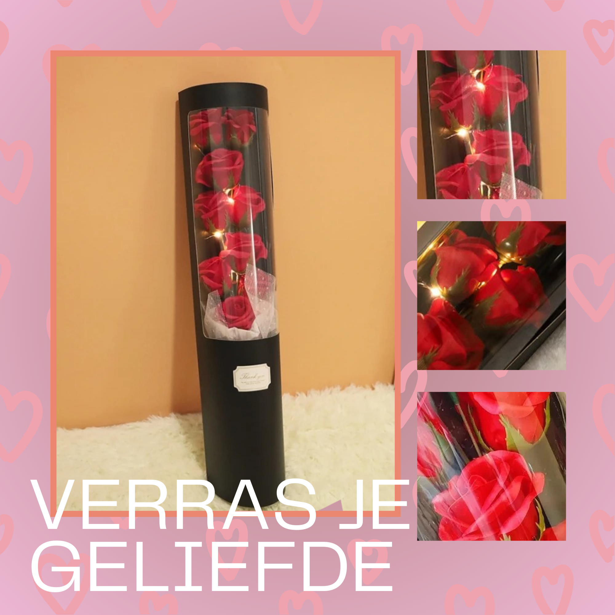 Flower box – Luxueus Rozenboeket in Geschenkdoos met LED Verlichting - Image 6