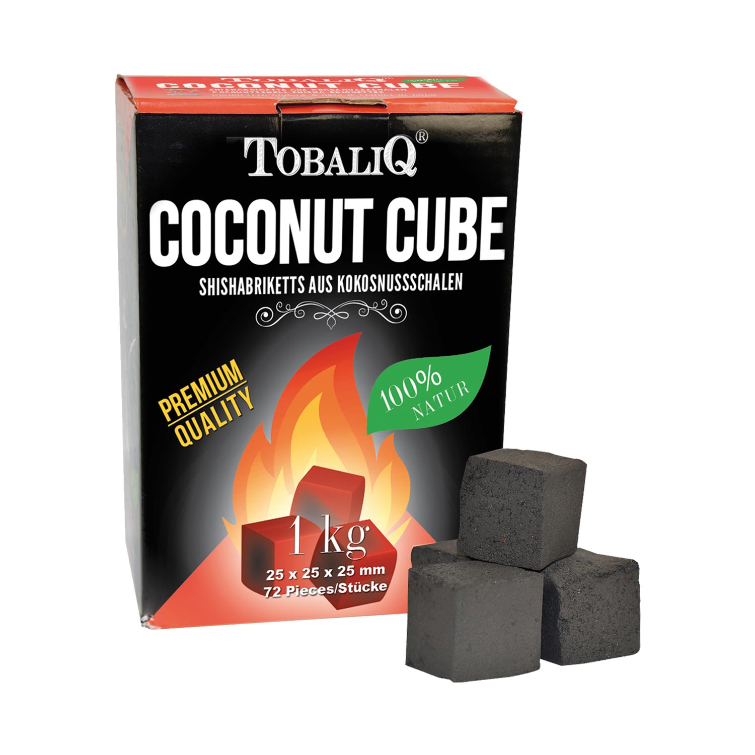 TobaliQ Shisha COCONUT CUBE Naturkool 25x25x25,