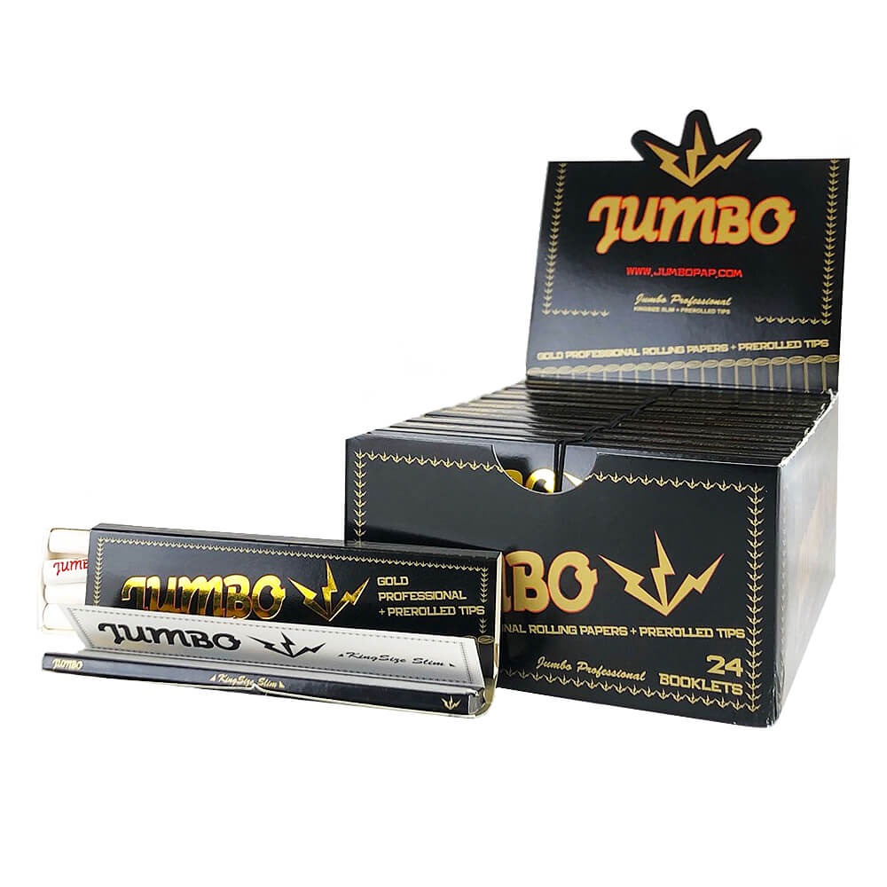 JUMBO Gold Kingsize Slim + Pre-rolled Tips