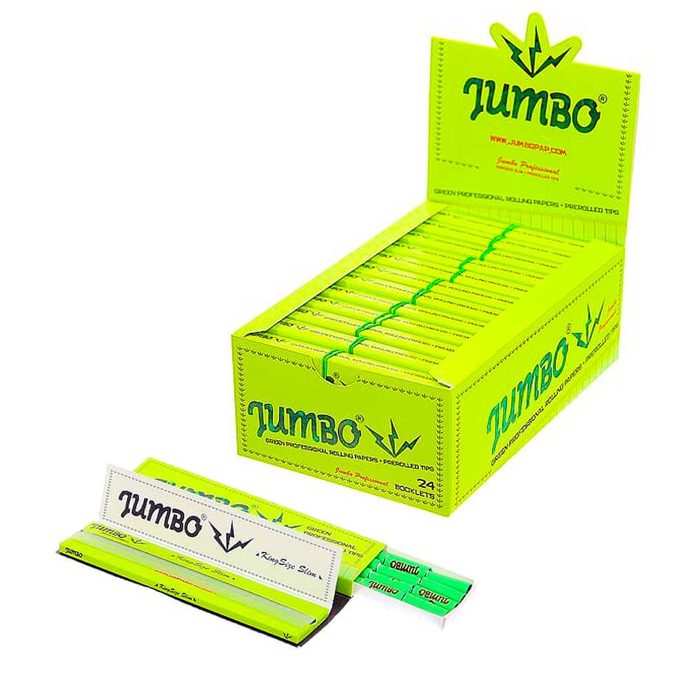 Jumbo Green Kingsize Slim + Pre-rolled Tips
