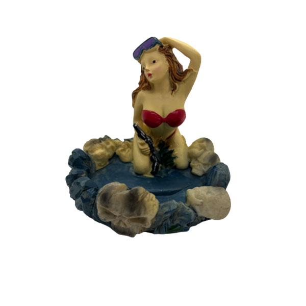 Asbak Art Decor - Creatieve Vrouwelijke Ornamenten Beeldje op een Asbak