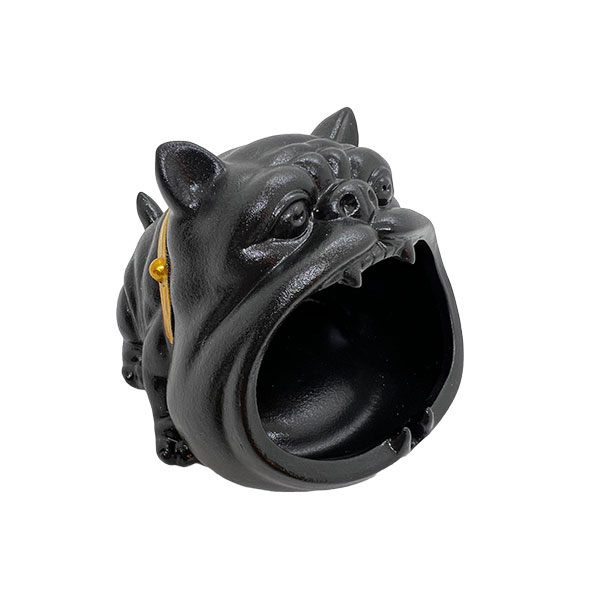 Uniek Bulldog Asbak – Cadeau Hond Beeld - Woondecoratie - Keramiek Zwart - Image 2